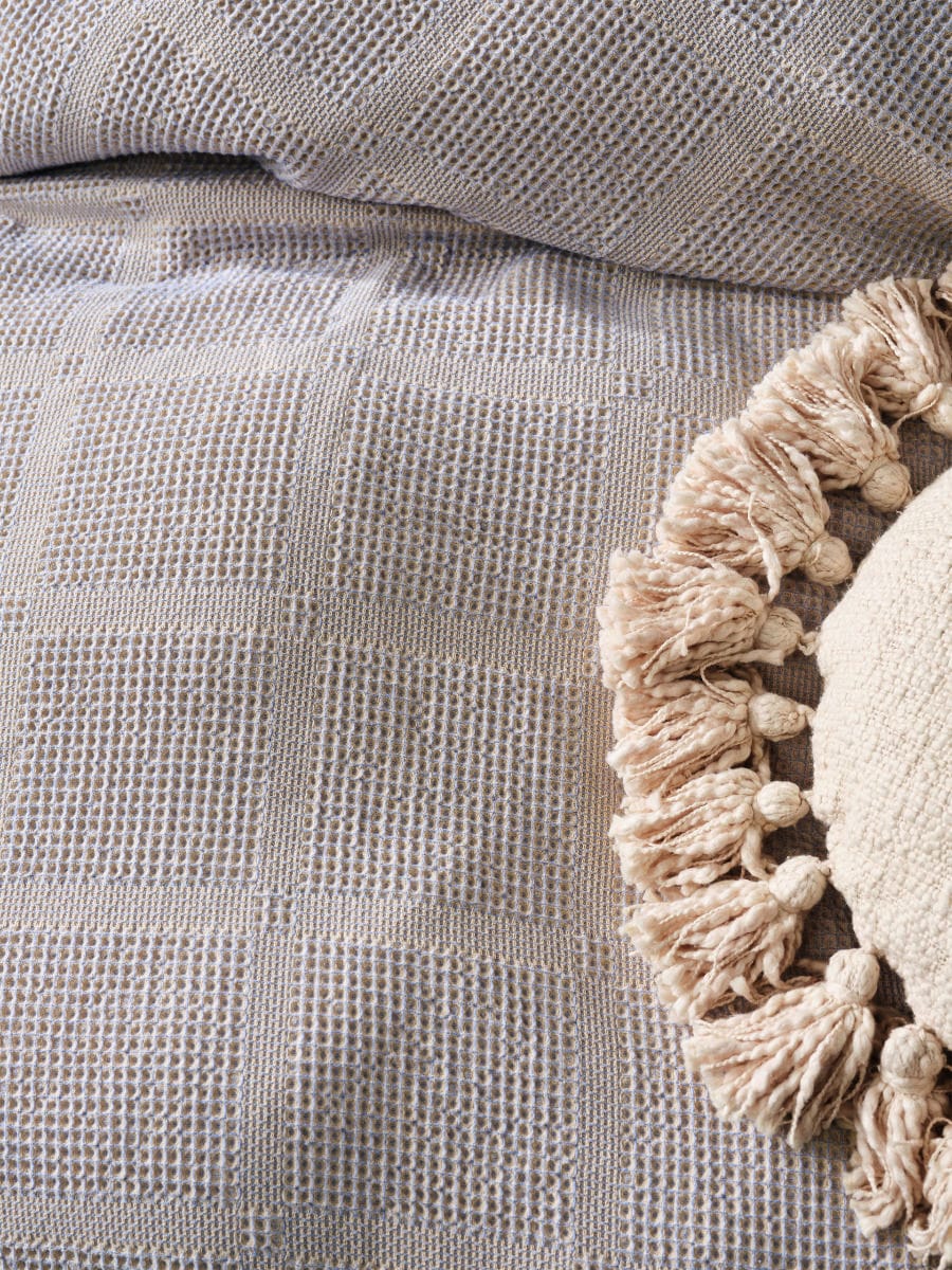 Linen House Quilt Cover LINEN HOUSE GALICIA BLUE-SAND QUILT COVER SET