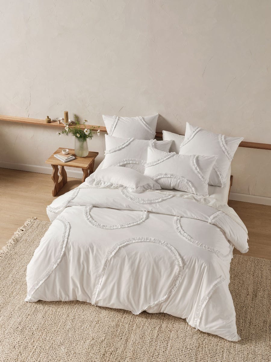 Linen House Quilt Cover LINEN HOUSE GIANNA WHITE QUILT COVER SET