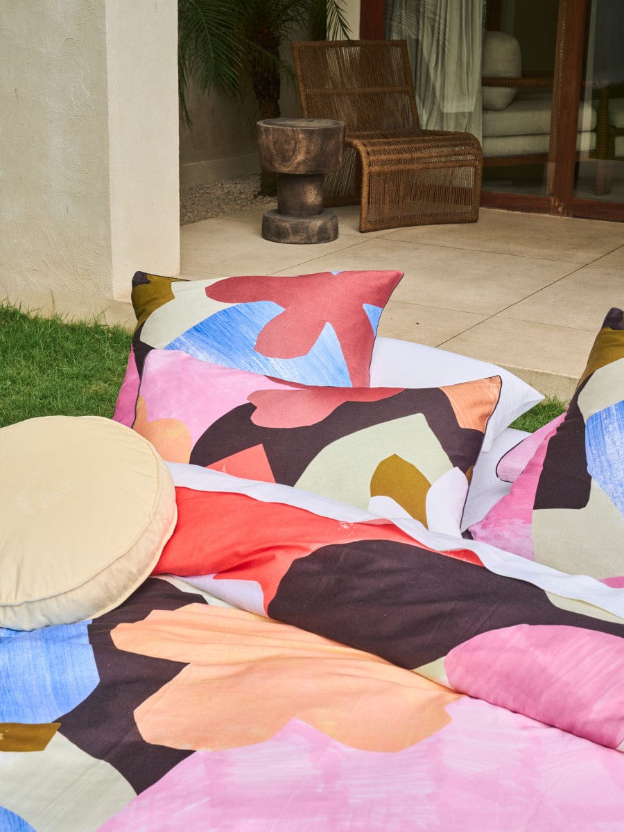 Linen House Quilt Cover LINEN HOUSE GLINDA | BLACKCURRANT QUILT COVER