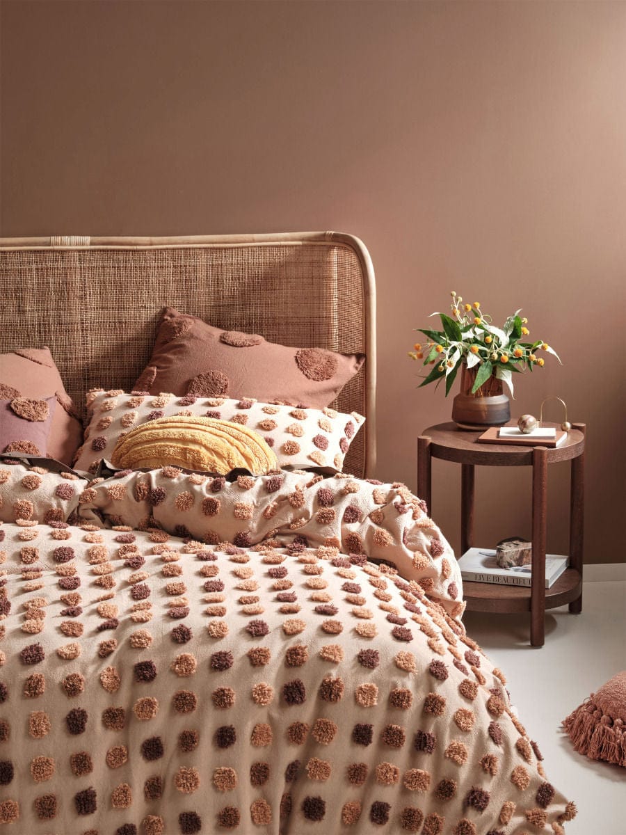 Linen House Quilt Cover LINEN HOUSE HAZE PECAN QUILT COVER SET