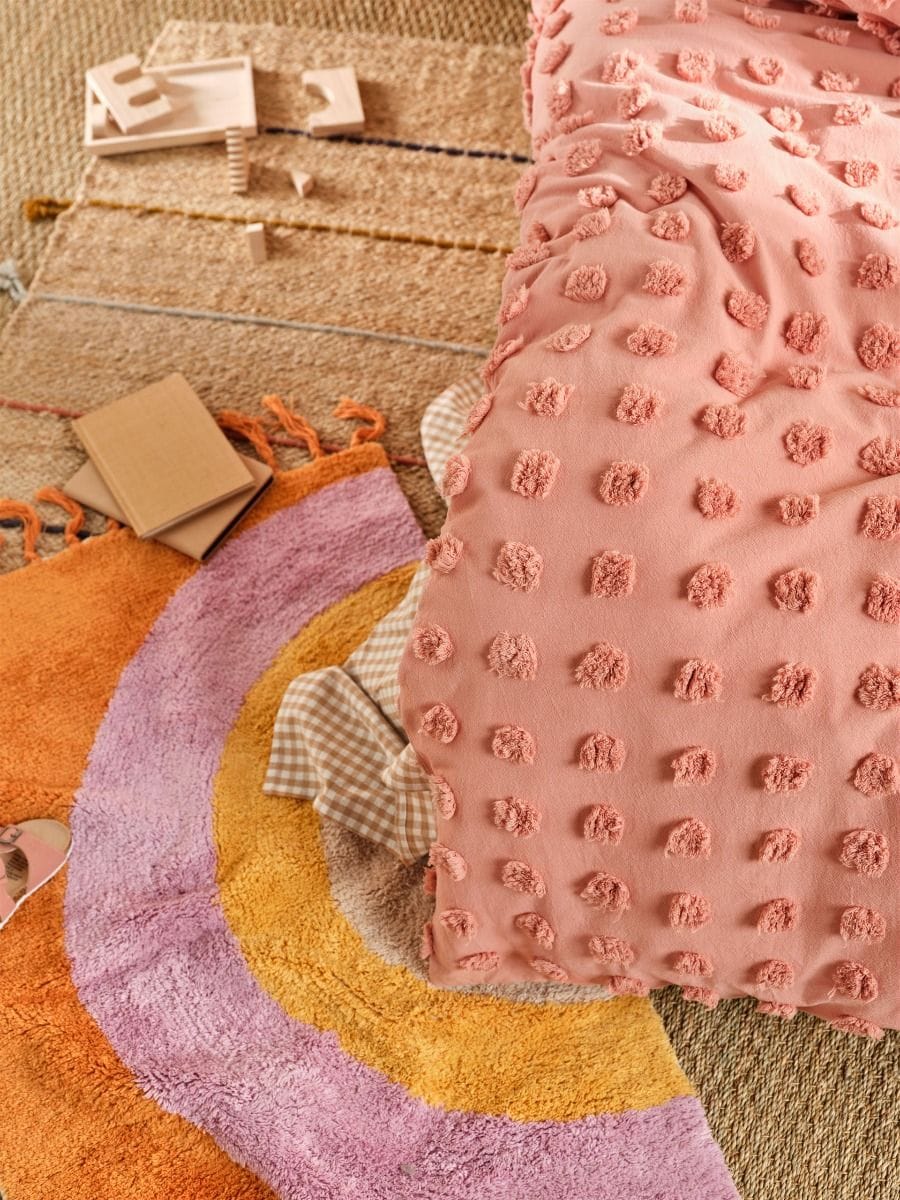 Linen House Quilt Cover LINEN HOUSE HAZE ROSETTE QUILT COVER SET