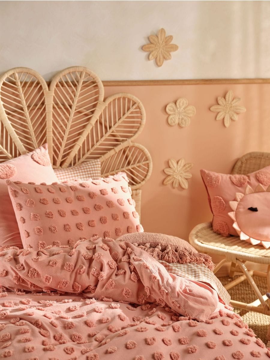 Linen House Quilt Cover LINEN HOUSE HAZE ROSETTE QUILT COVER SET