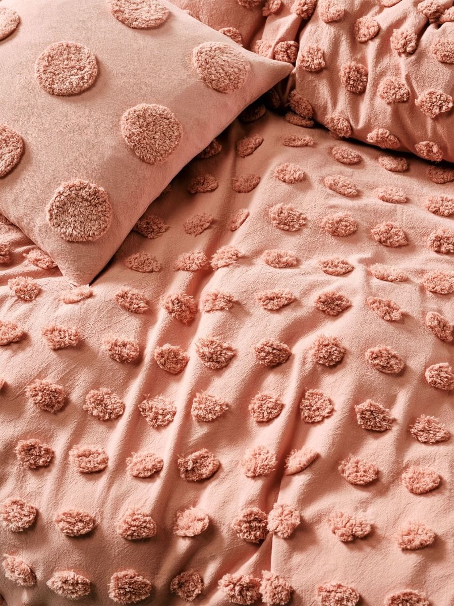 Linen House Quilt Cover LINEN HOUSE HAZE ROSETTE QUILT COVER SET