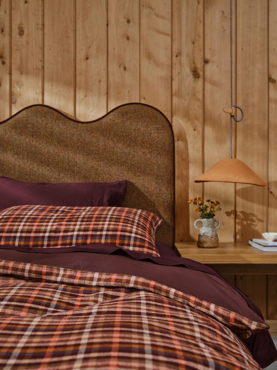 Linen House Quilt Cover LINEN HOUSE JAMIESON | PLUM QUILT COVER SET