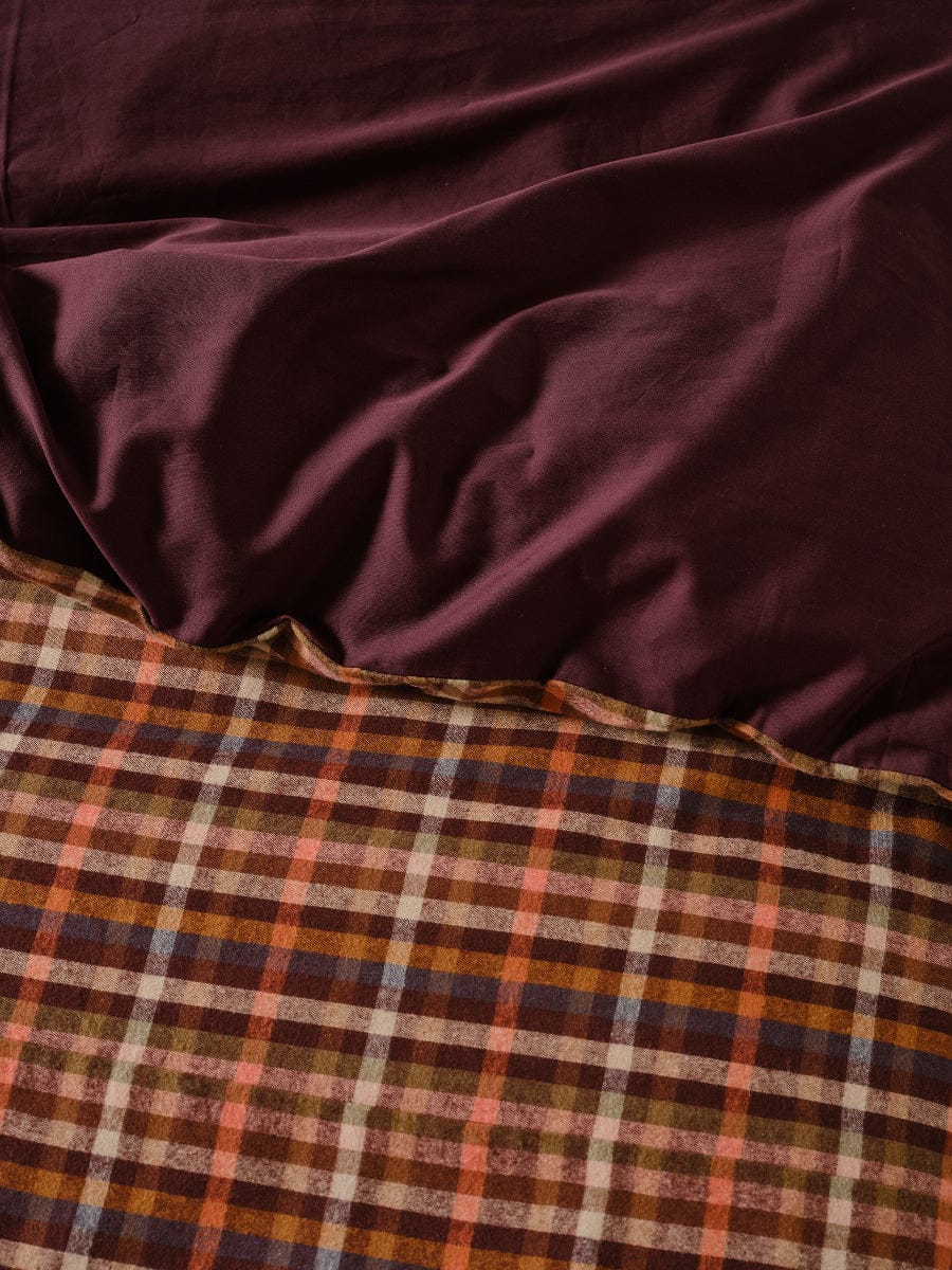Linen House Quilt Cover LINEN HOUSE JAMIESON | PLUM QUILT COVER SET