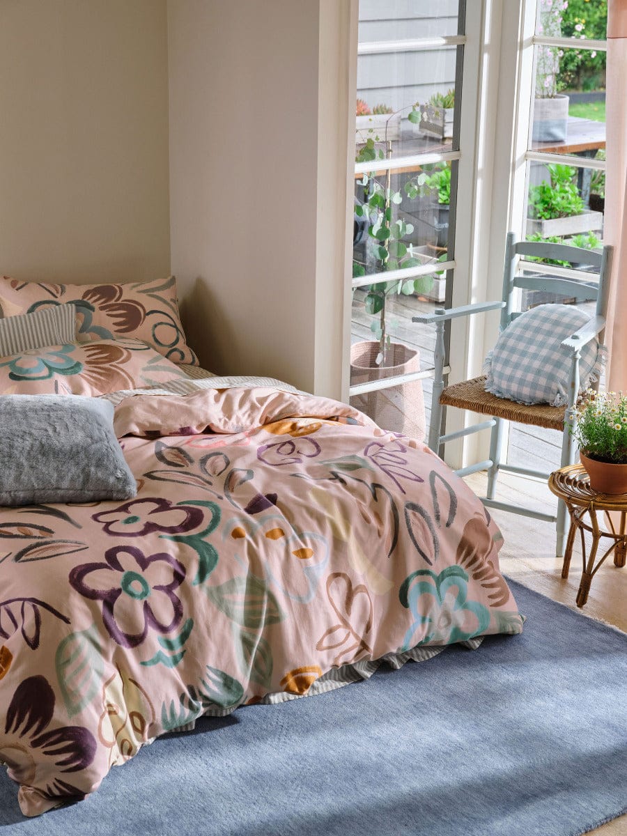 Linen House Quilt Cover LINEN HOUSE KITTA QUILT COVER SET - ROSE