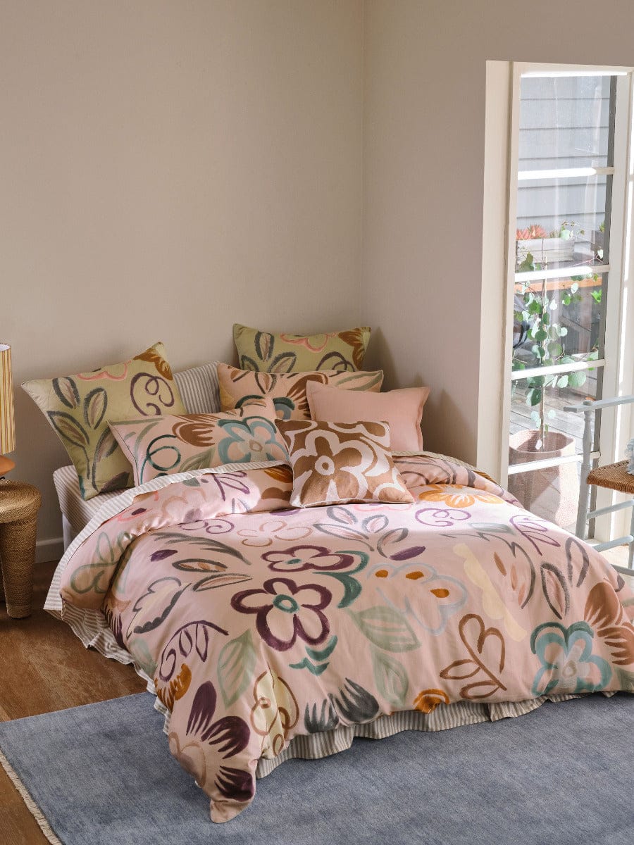 Linen House Quilt Cover LINEN HOUSE KITTA QUILT COVER SET - ROSE