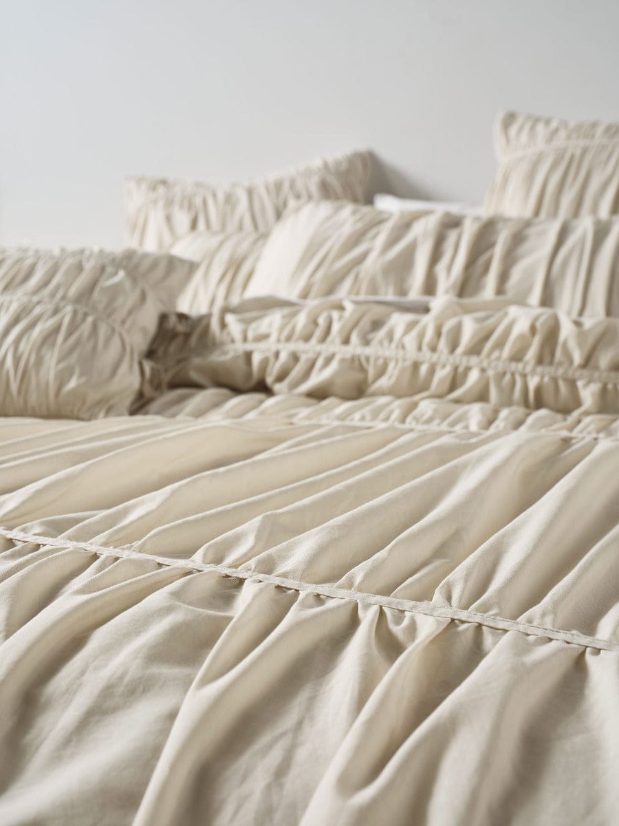 Linen House Quilt Cover LINEN HOUSE LAYLA | NATURAL QUILT COVER
