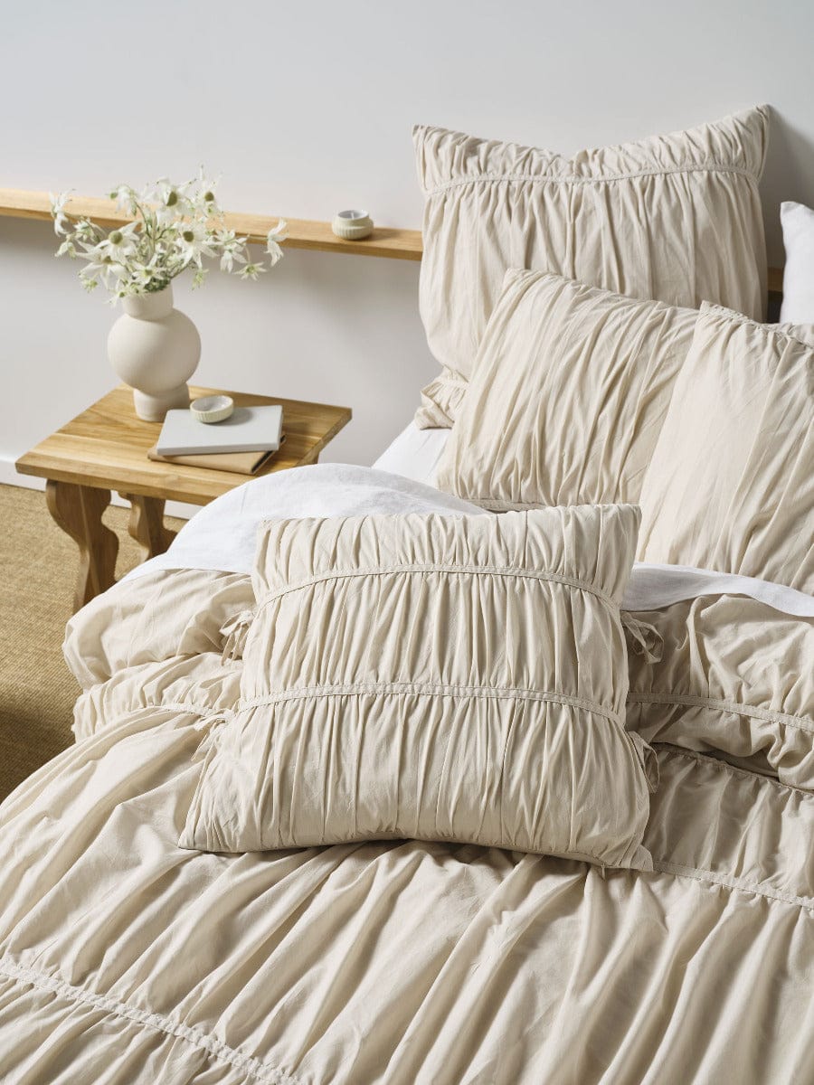 Linen House Quilt Cover LINEN HOUSE LAYLA | NATURAL QUILT COVER