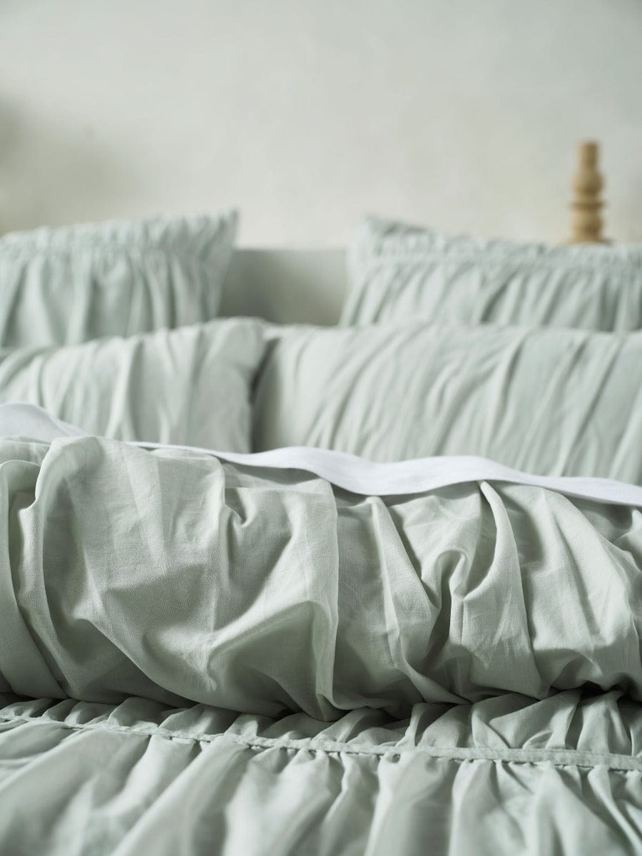 Linen House Quilt Cover LINEN HOUSE LAYLA | SEAFOAM QUILT COVER
