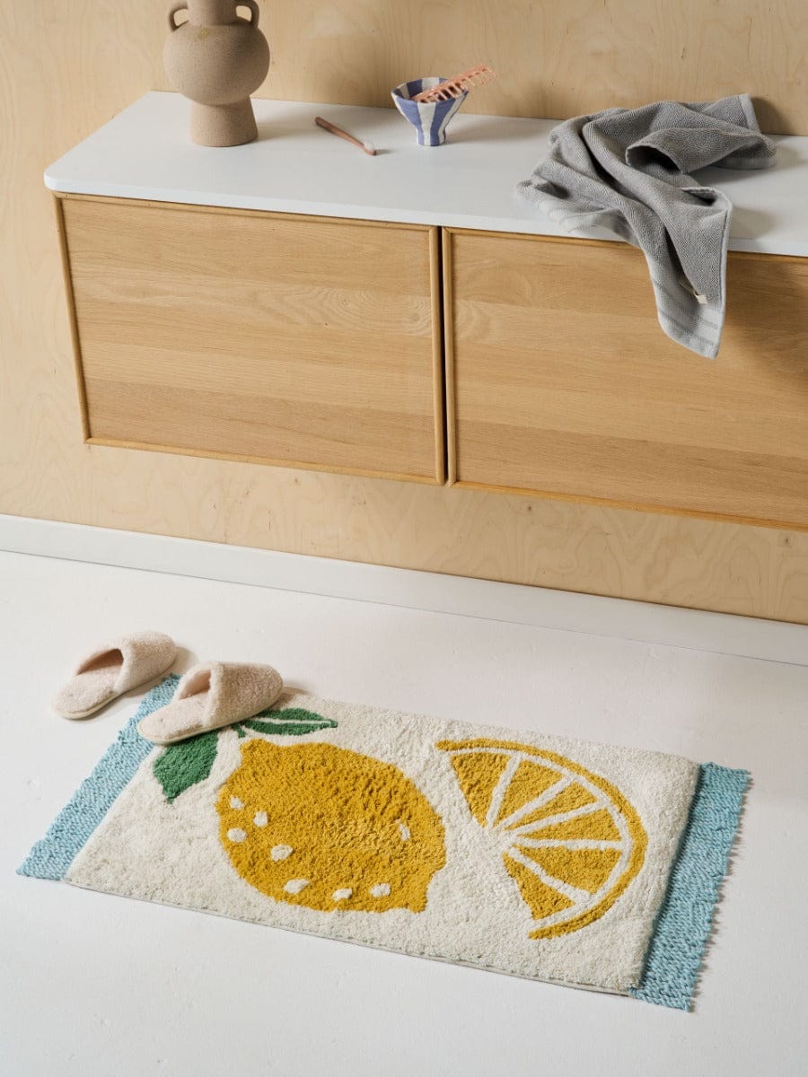 Linen House Bath Mat LINEN HOUSE | LEMON MULTI  50X80CM BATH MAT