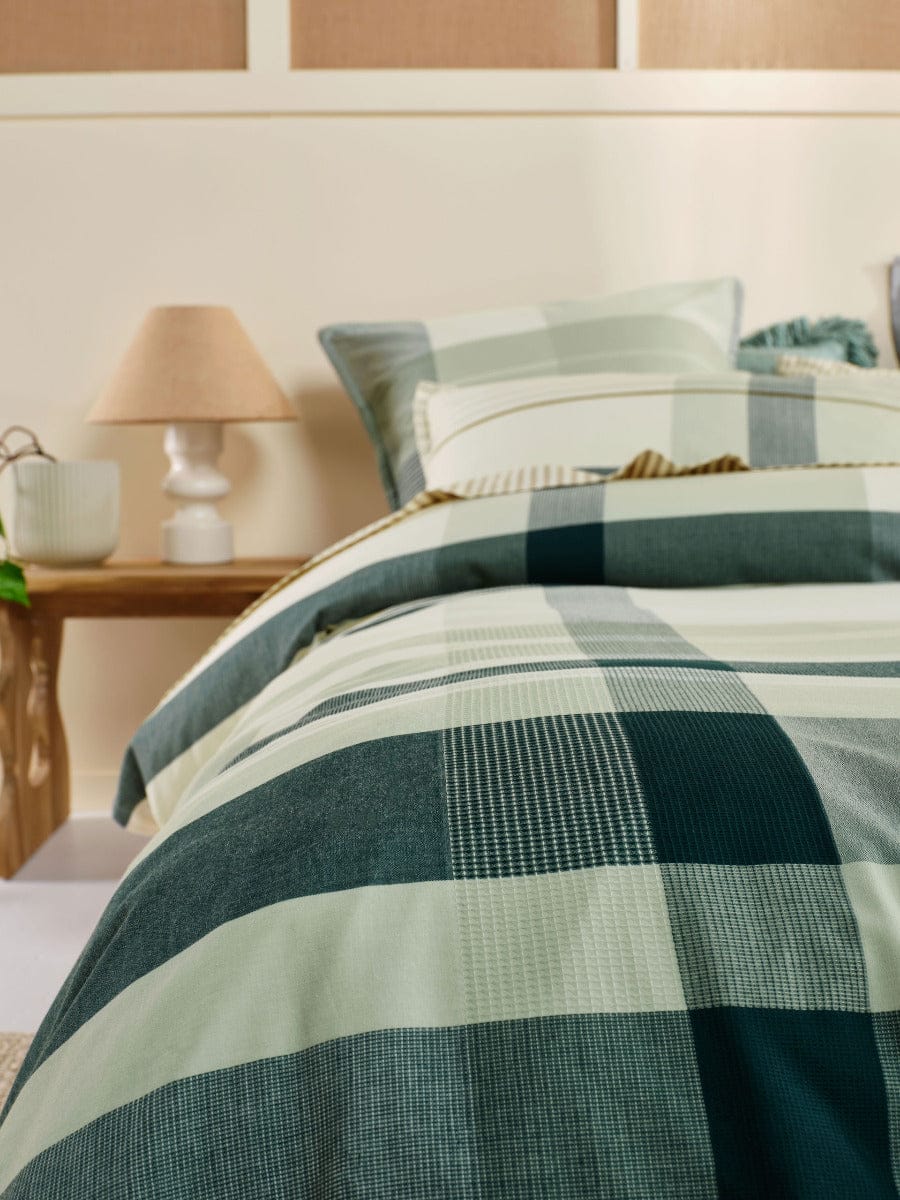 Linen House Quilt Cover LINEN HOUSE LEVON QUILT COVER SET - JADE