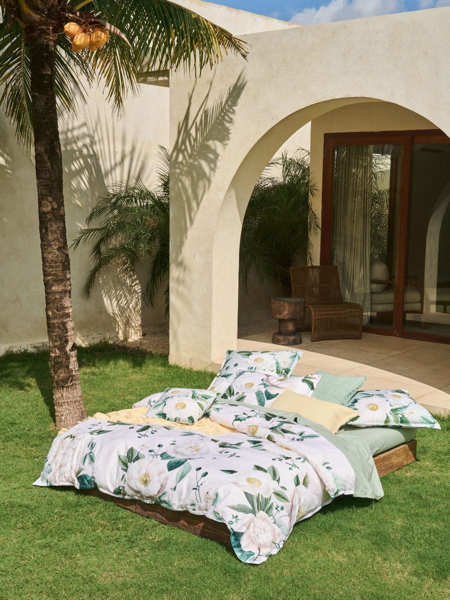 Linen House Quilt Cover LINEN HOUSE LORETTA | VANILLA QUILT COVER