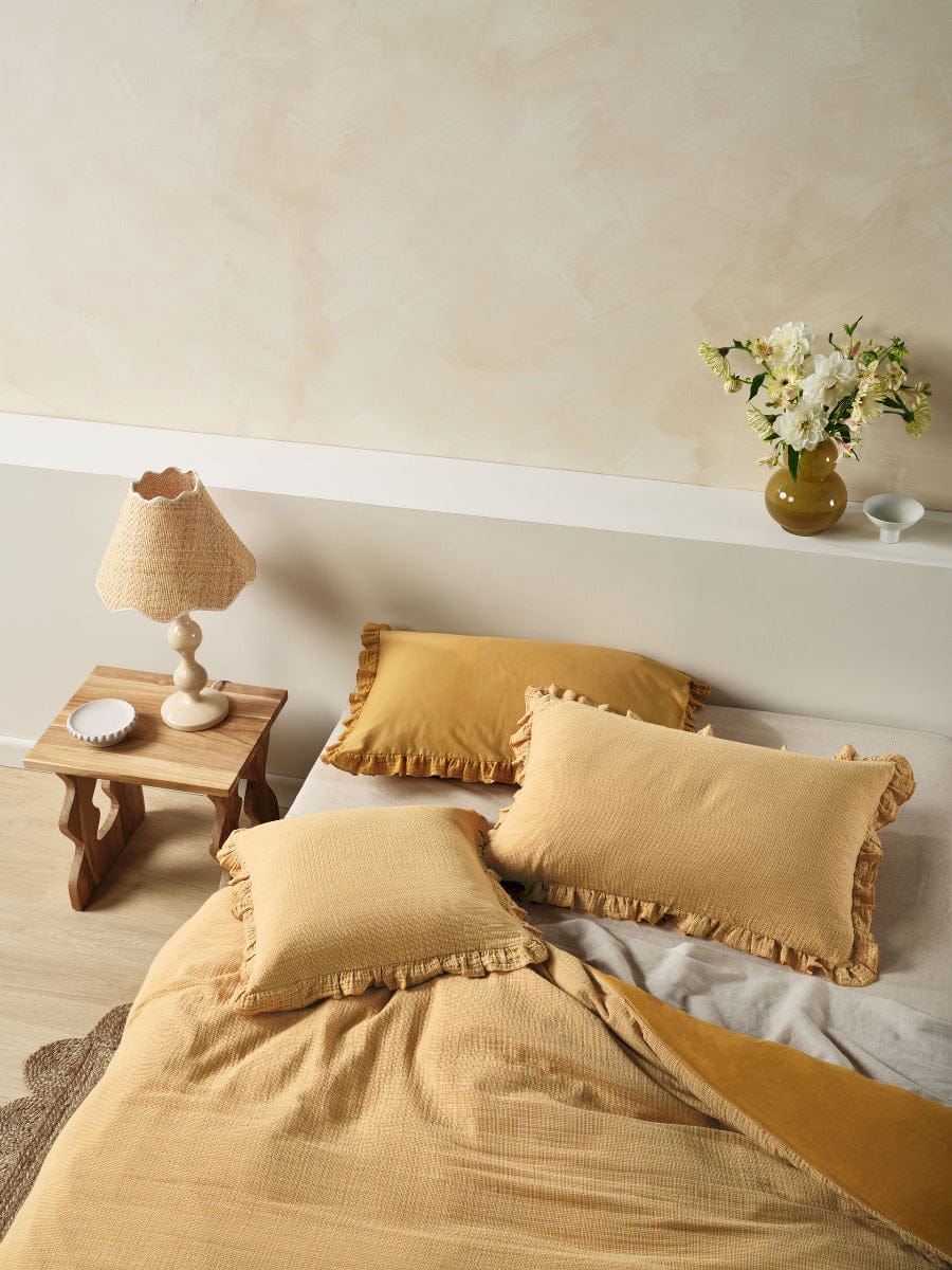 Linen House Quilt Cover LINEN HOUSE LUCY | SAFFRON QUILT COVER