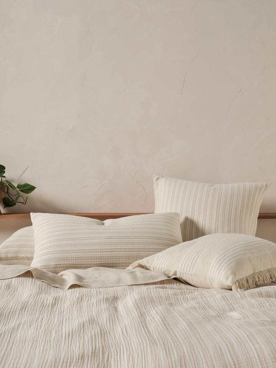 Linen House Quilt Cover LINEN HOUSE MAJORCA NATURAL QUILT COVER SET