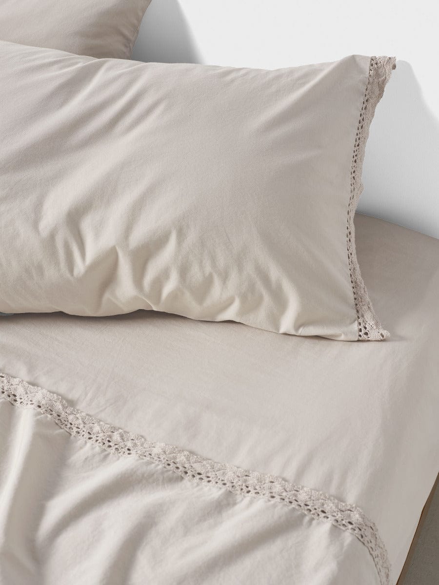 Linen House Bed Sheets LINEN HOUSE MARION NATURAL SHEET SET