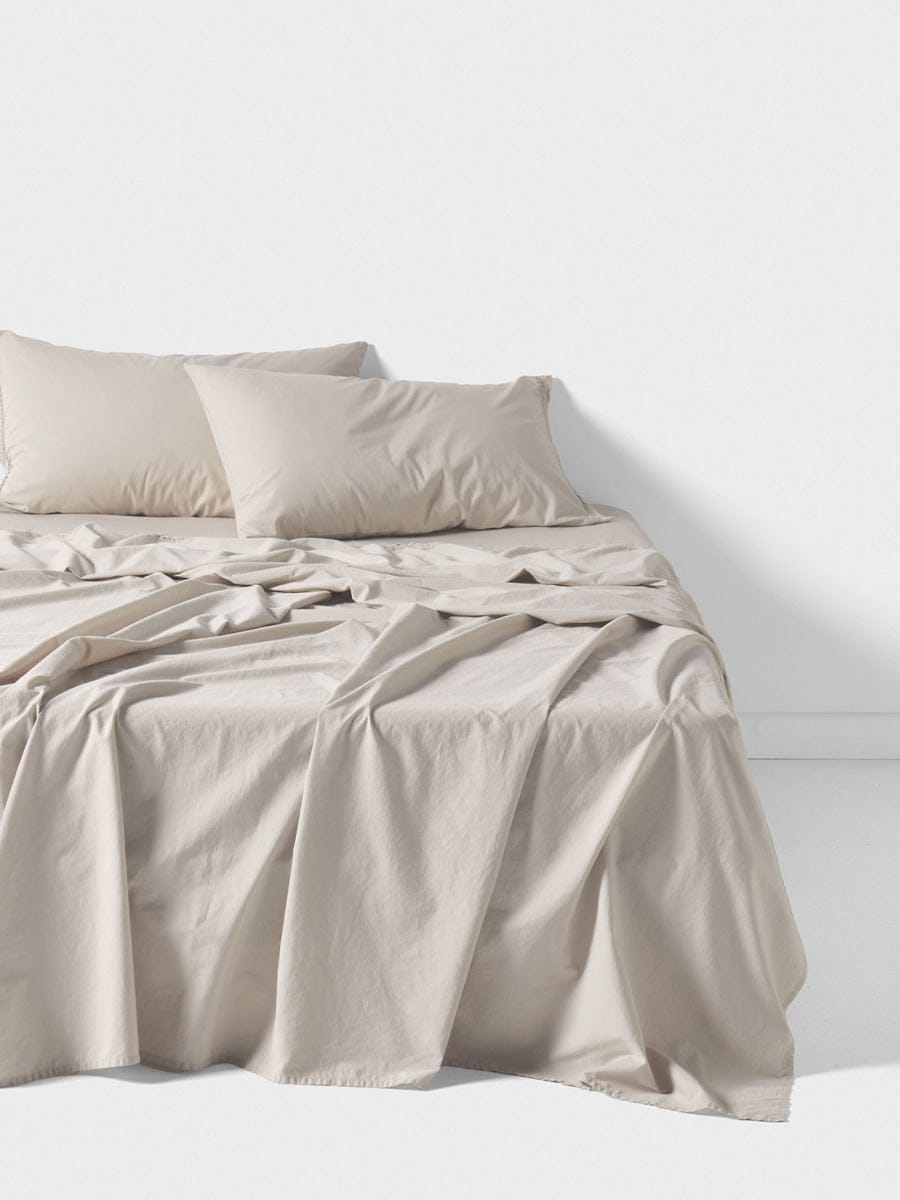 Linen House Bed Sheets LINEN HOUSE MARION NATURAL SHEET SET