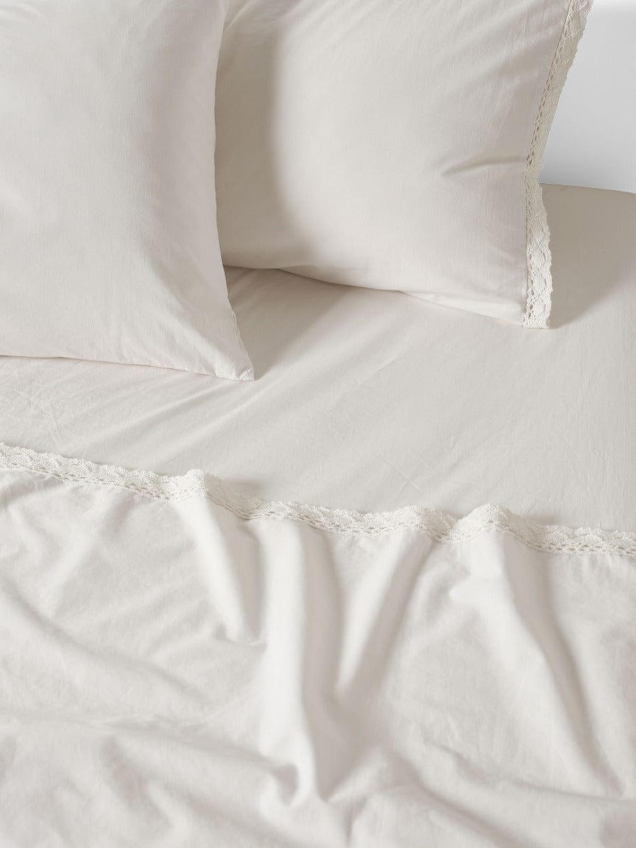 Linen House Bed Sheets LINEN HOUSE MARION WHITE SHEET SET