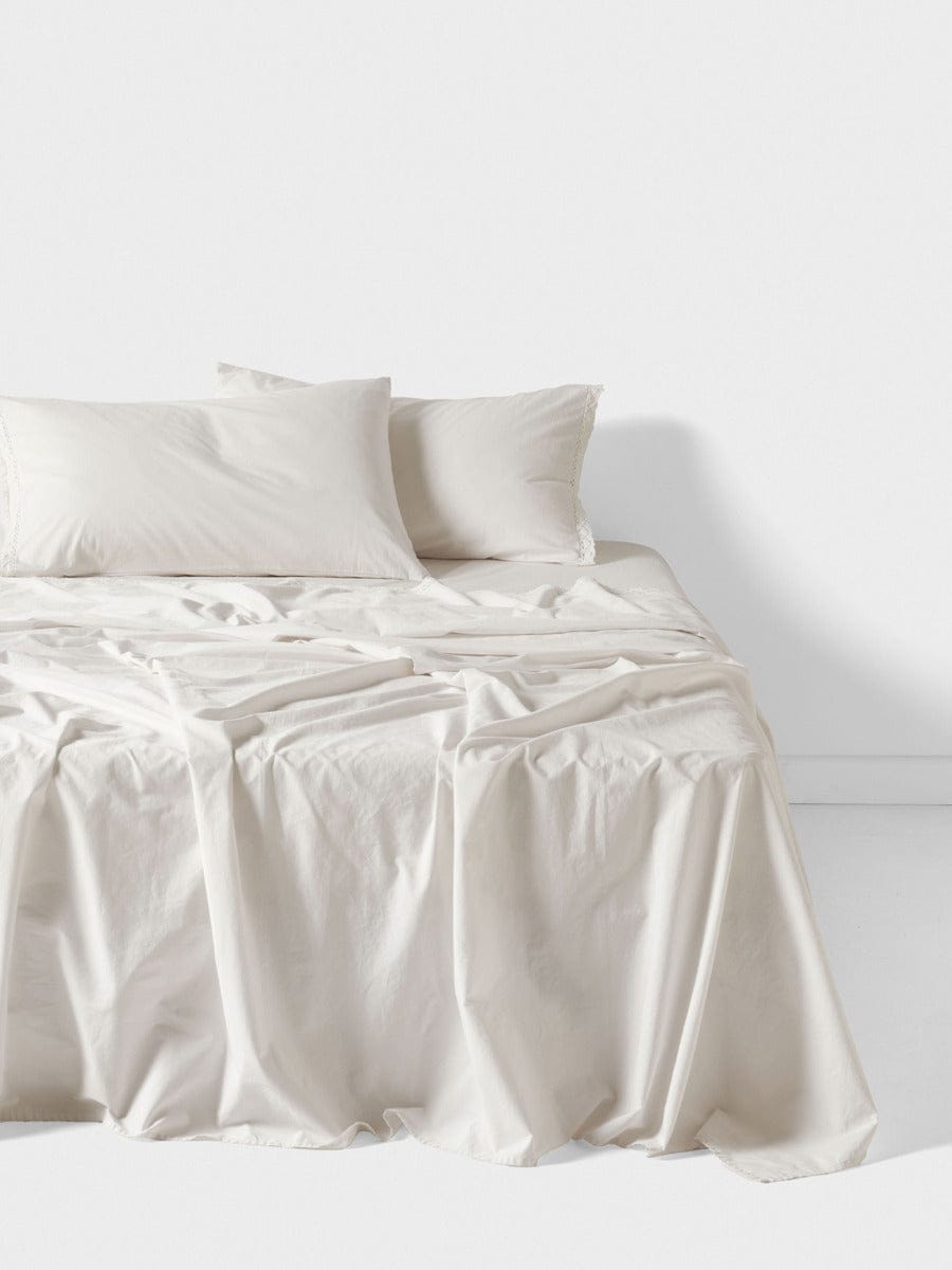 Linen House Bed Sheets LINEN HOUSE MARION WHITE SHEET SET