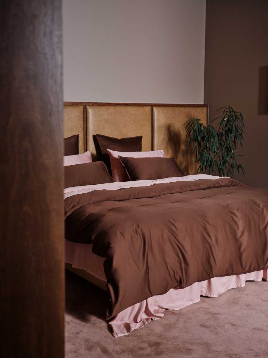 Linen House Quilt Cover LINEN HOUSE NARA | CHOCOLATE QUILT COVER SET