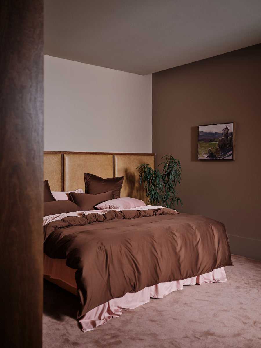 Linen House Quilt Cover LINEN HOUSE NARA | CHOCOLATE QUILT COVER SET