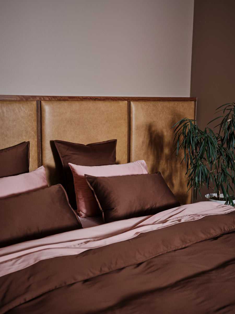 Linen House Quilt Cover LINEN HOUSE NARA | CHOCOLATE QUILT COVER SET