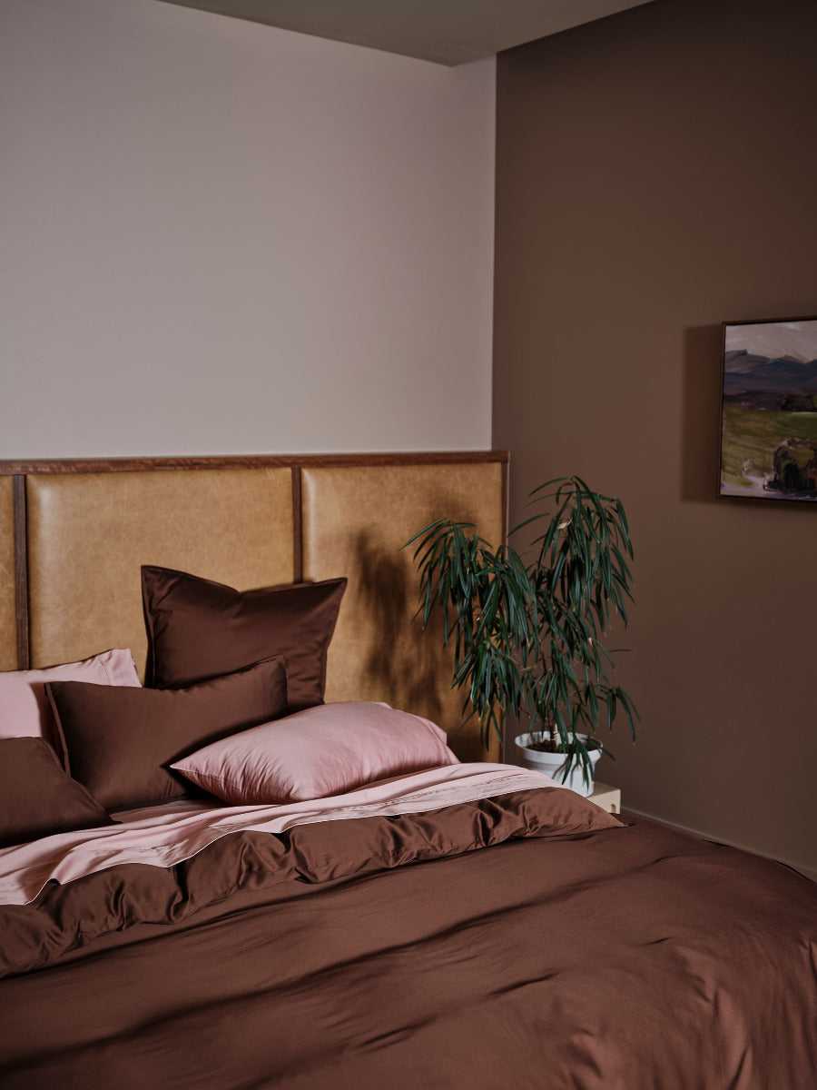 Linen House Quilt Cover LINEN HOUSE NARA | CHOCOLATE QUILT COVER SET