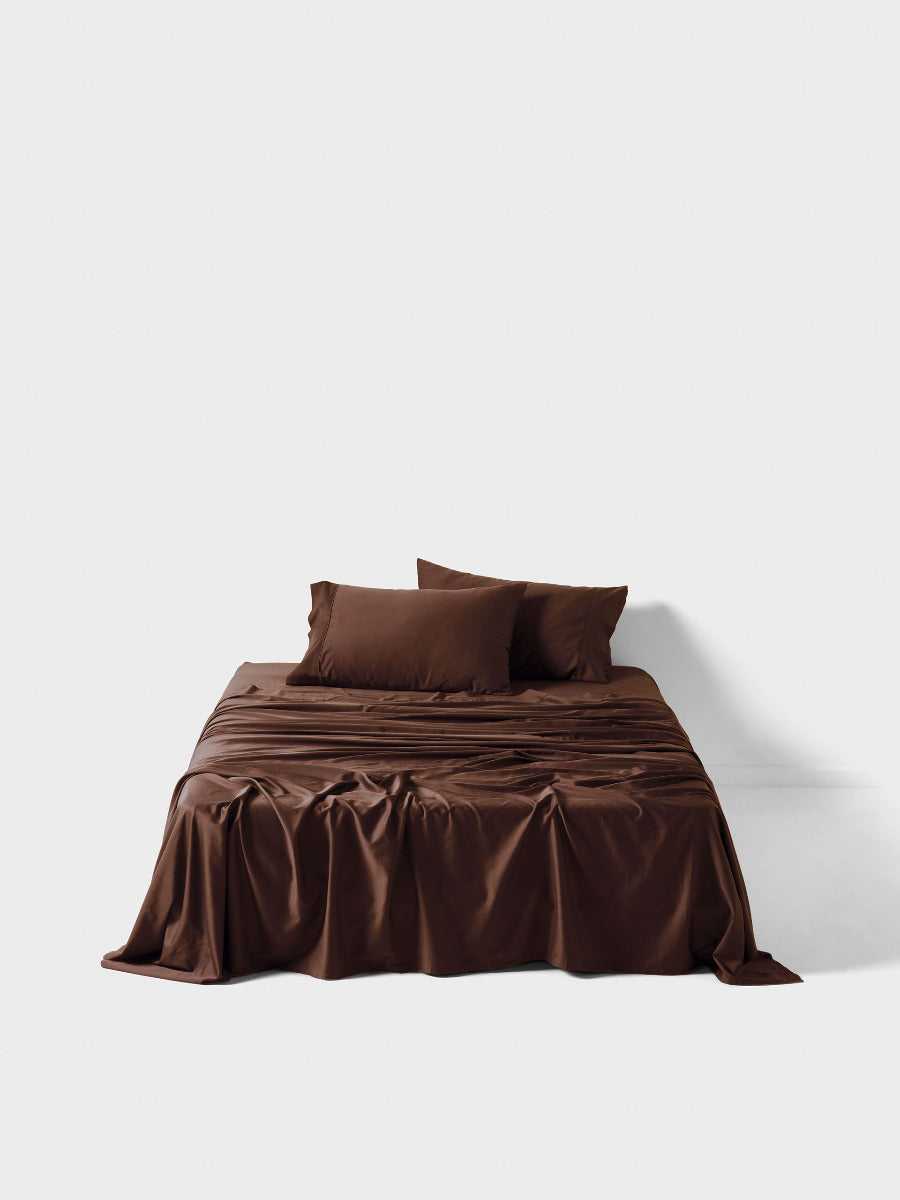 Linen House Bed Sheets LINEN HOUSE NARA | CHOCOLATE SHEET SET