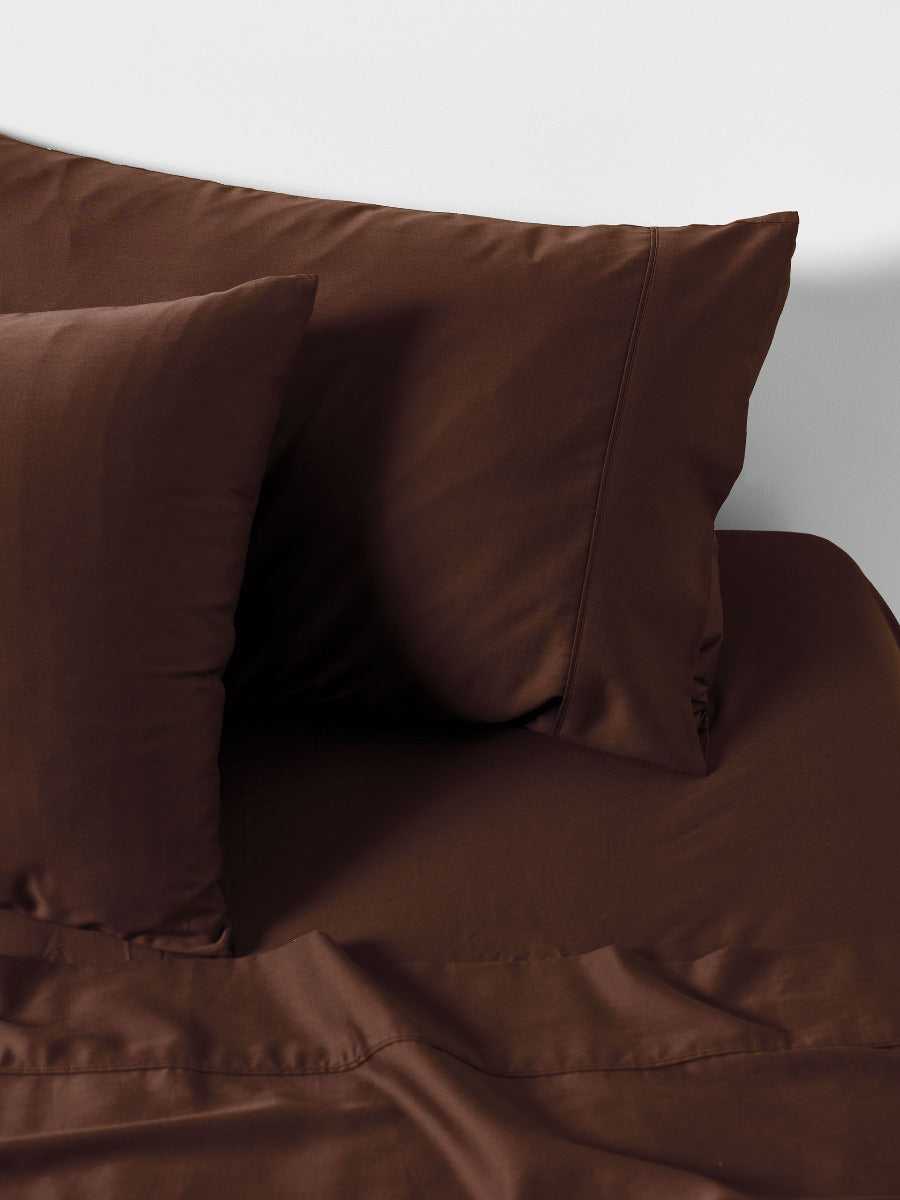 Linen House Bed Sheets LINEN HOUSE NARA | CHOCOLATE SHEET SET