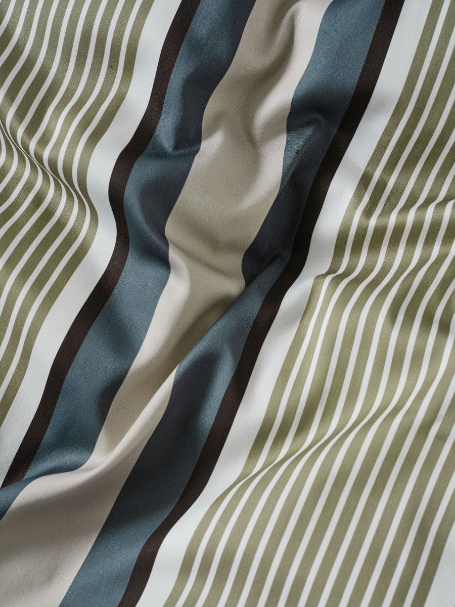 Linen House Quilt Cover LINEN HOUSE NARA STRIPE | BLUESTONE QUILT COVER