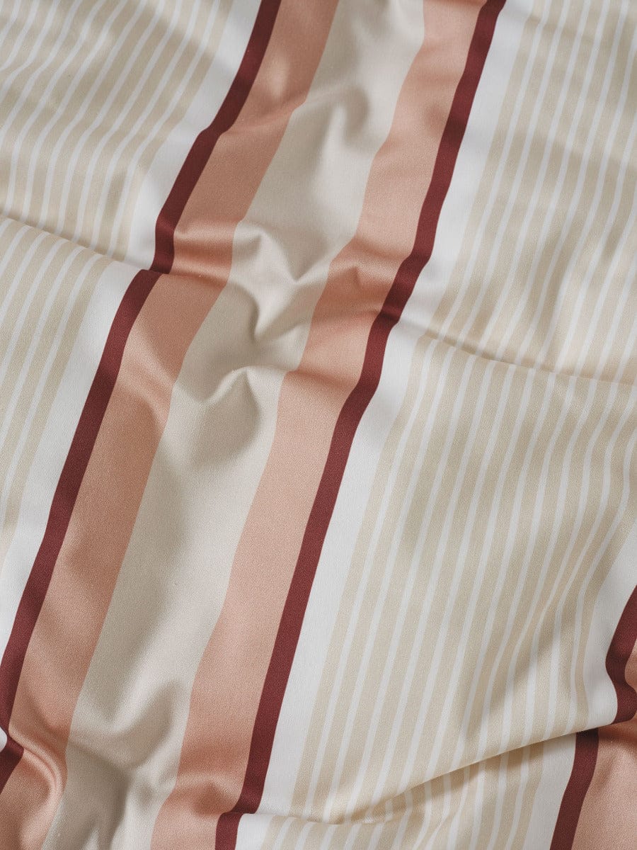 Linen House Quilt Cover LINEN HOUSE NARA STRIPE | CLAY QUILT COVER