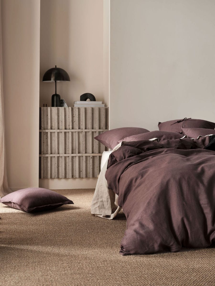 Linen House Quilt Cover LINEN HOUSE NIMES ESPRESSO LINEN QUILT COVER SET