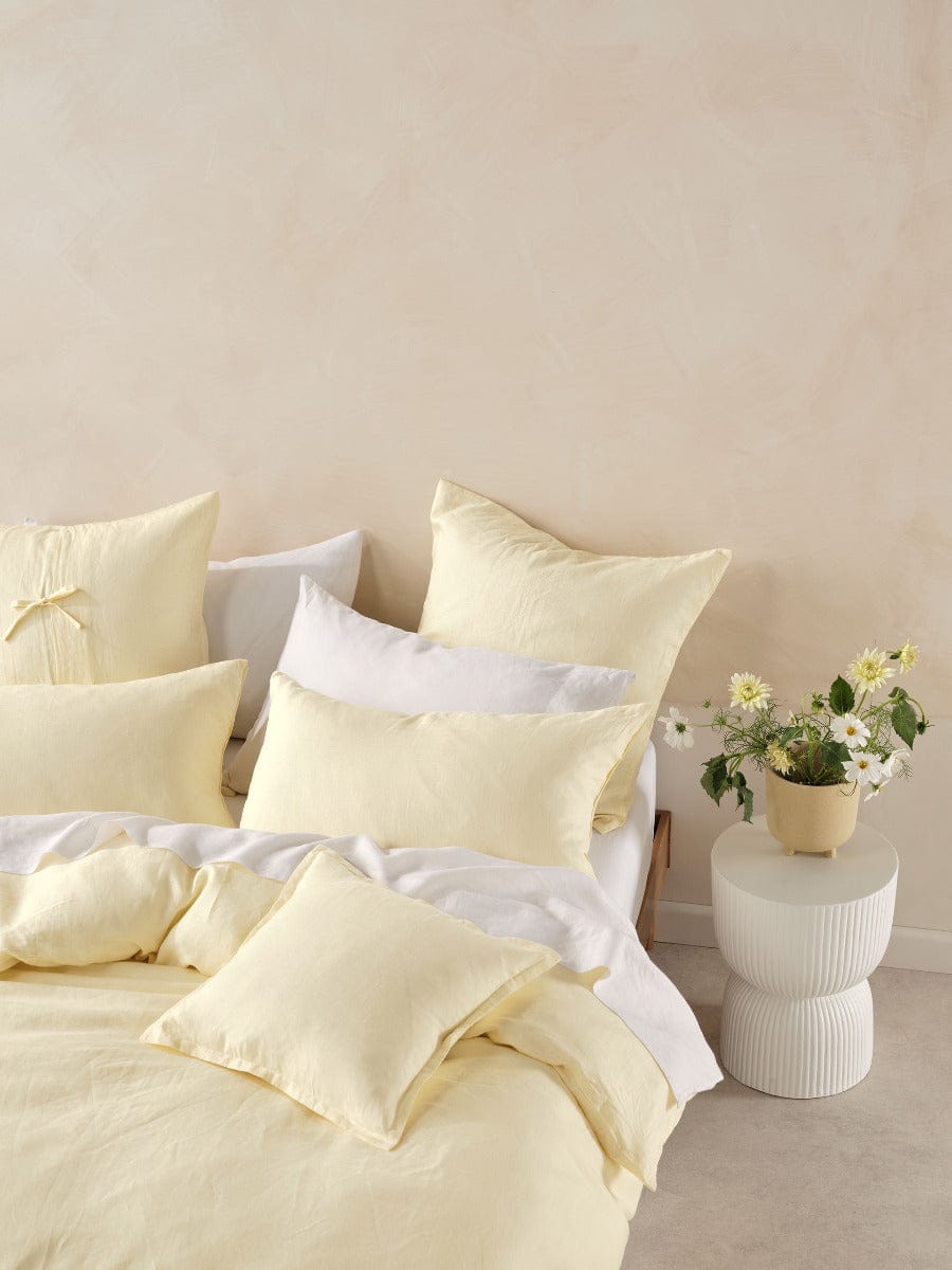 Linen House Quilt Cover LINEN HOUSE NIMES LEMON QUILT COVER SET
