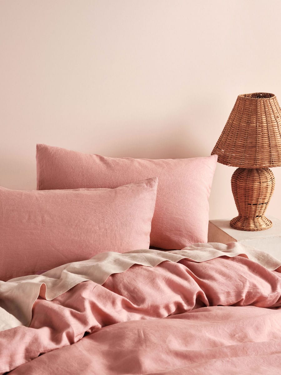 Linen House Quilt Cover LINEN HOUSE NIMES ROSETTE LINEN QUILT COVER SET