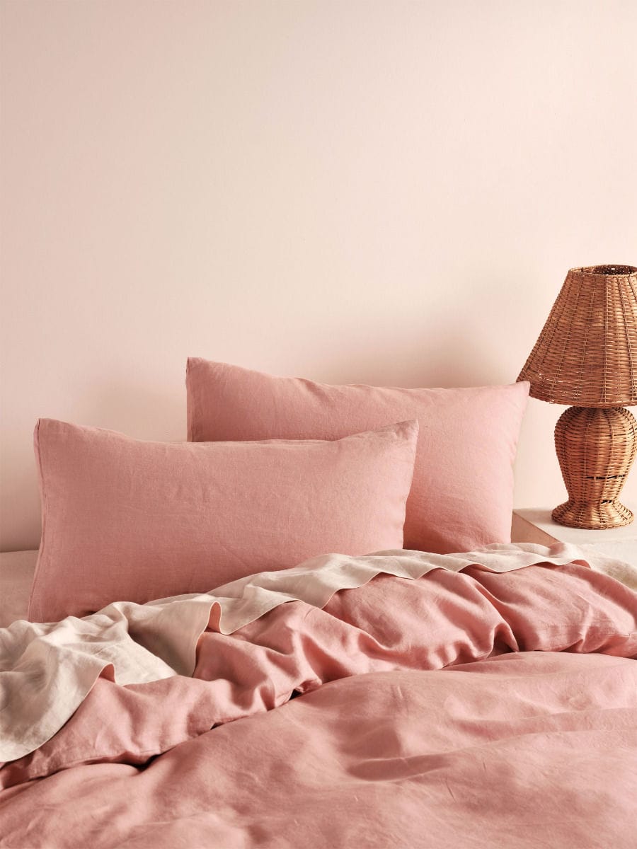 Linen House Quilt Cover LINEN HOUSE NIMES ROSETTE LINEN QUILT COVER SET