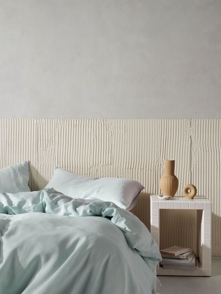 Linen House Quilt Cover LINEN HOUSE NIMES SKY LINEN QUILT COVER SET