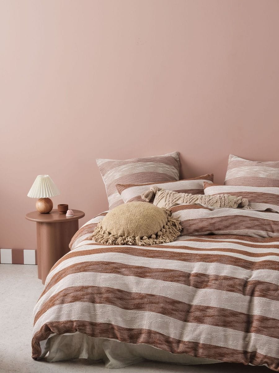 Linen House Quilt Cover LINEN HOUSE OCEANIA CINNAMON QUILT COVER SET