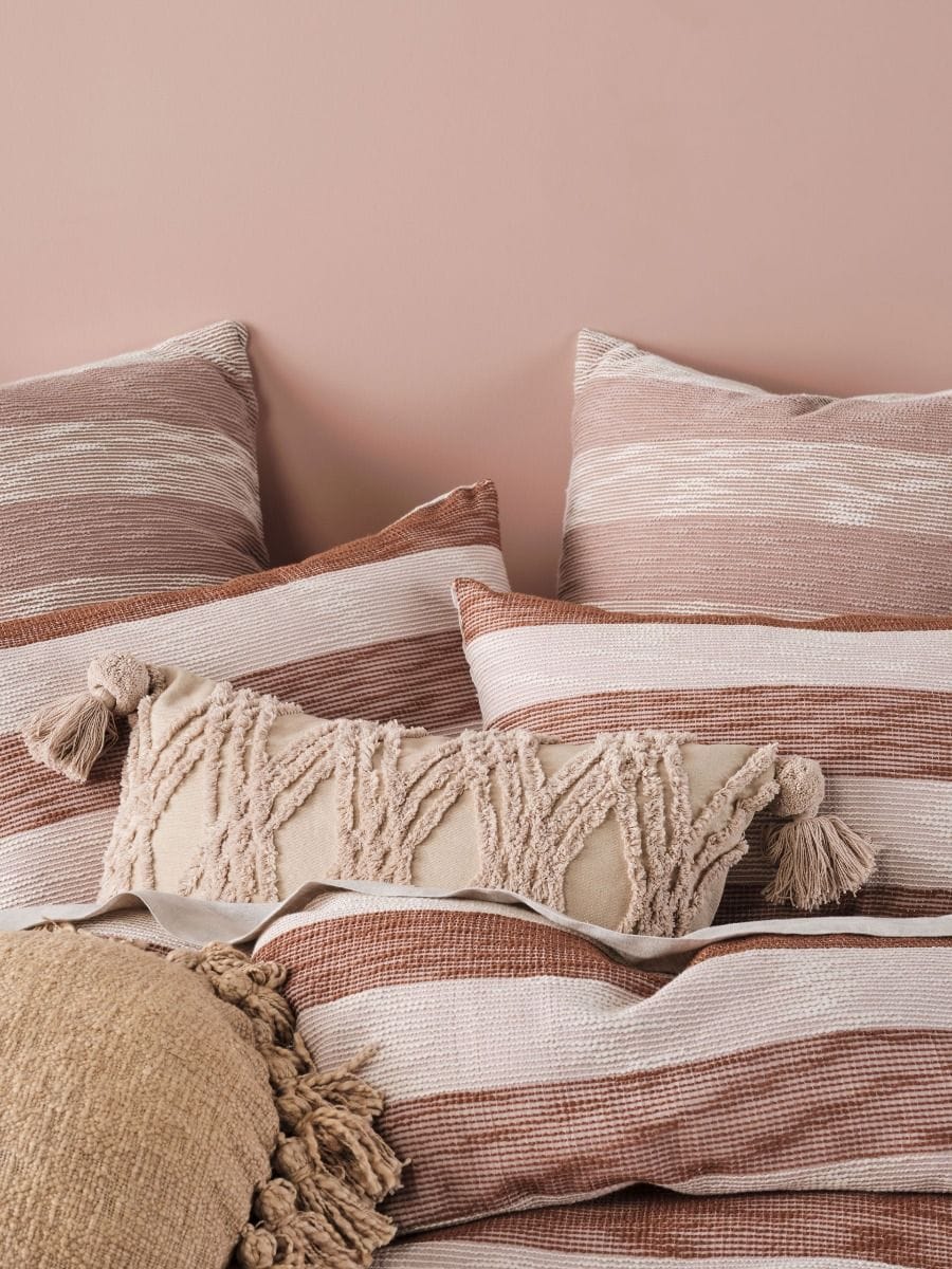 Linen House Quilt Cover LINEN HOUSE OCEANIA CINNAMON QUILT COVER SET