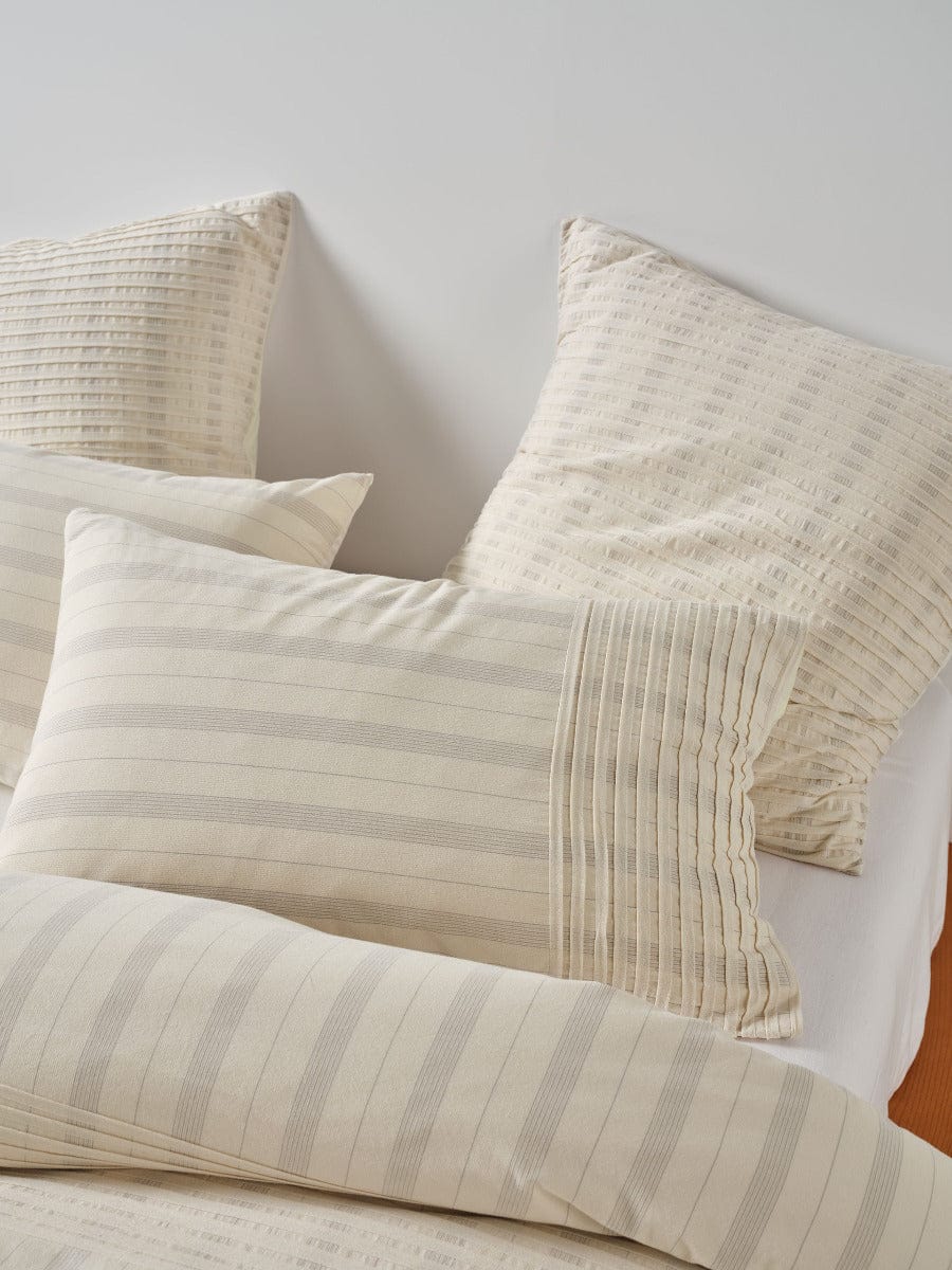 Linen House Quilt Cover LINEN HOUSE PAMBULA | VANILLA QUILT COVER