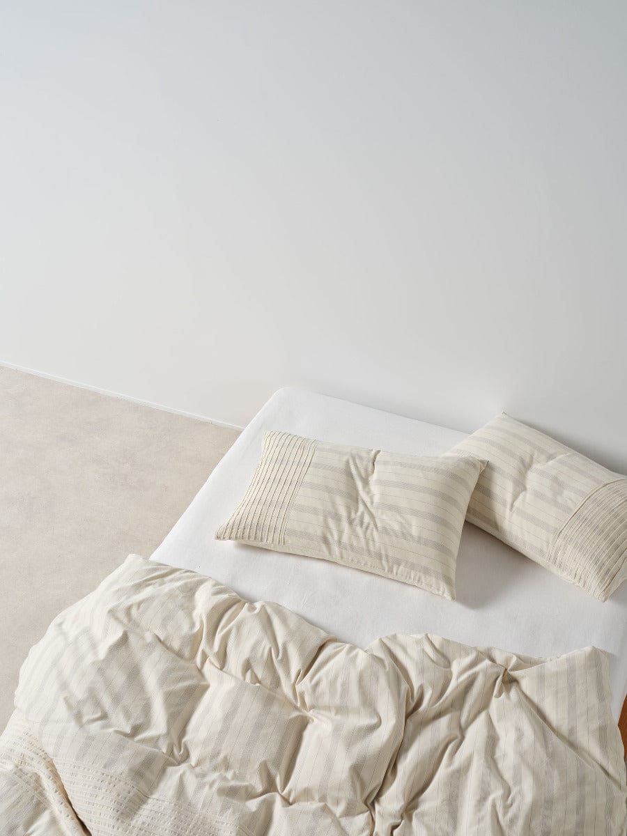 Linen House Quilt Cover LINEN HOUSE PAMBULA | VANILLA QUILT COVER