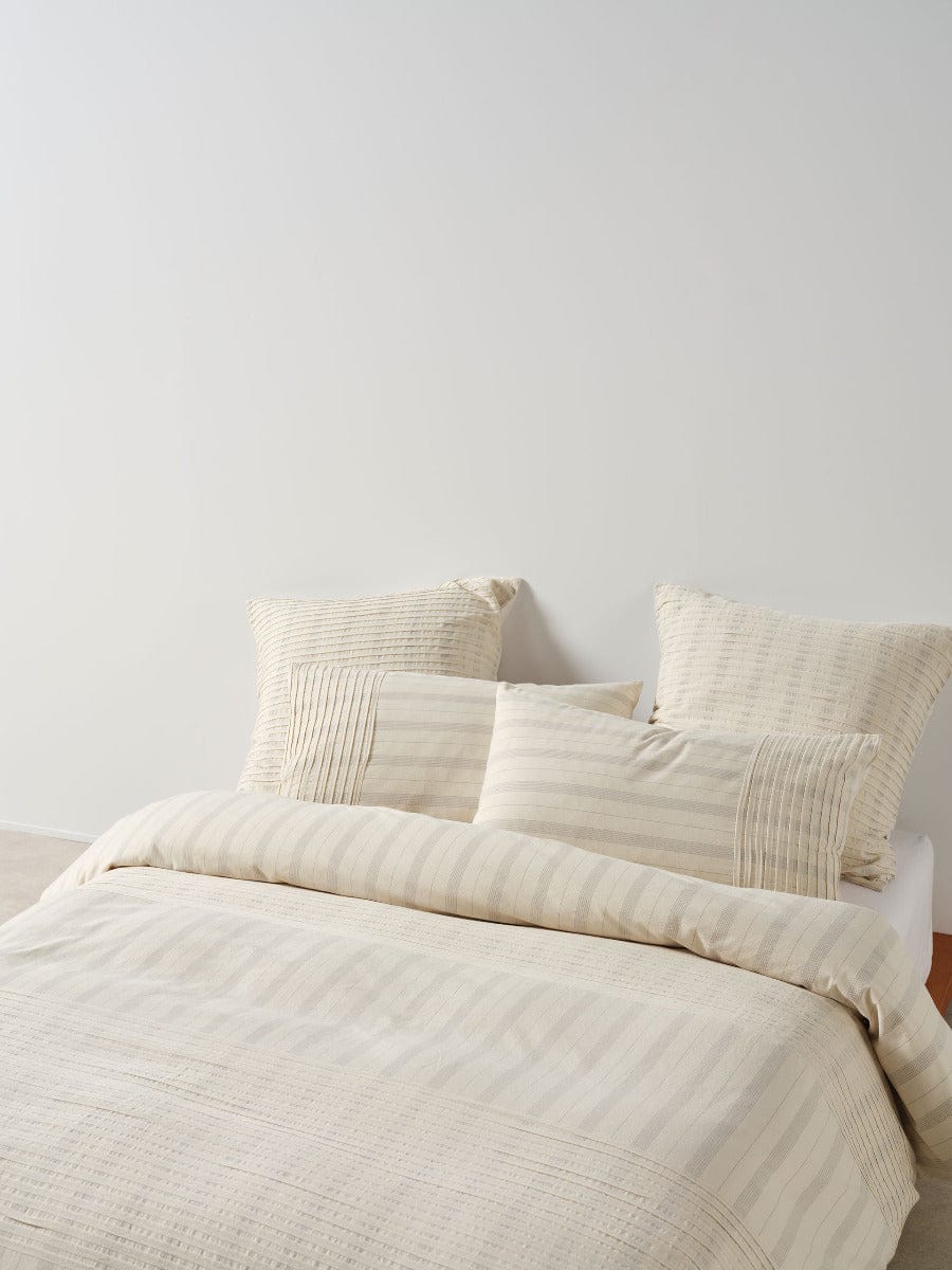 Linen House Quilt Cover LINEN HOUSE PAMBULA | VANILLA QUILT COVER