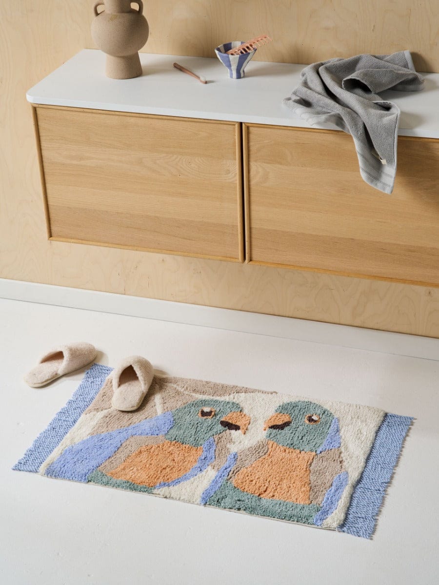 Linen House Bath Mat LINEN HOUSE | PARROTS MULTI 50X80CM BATH MAT