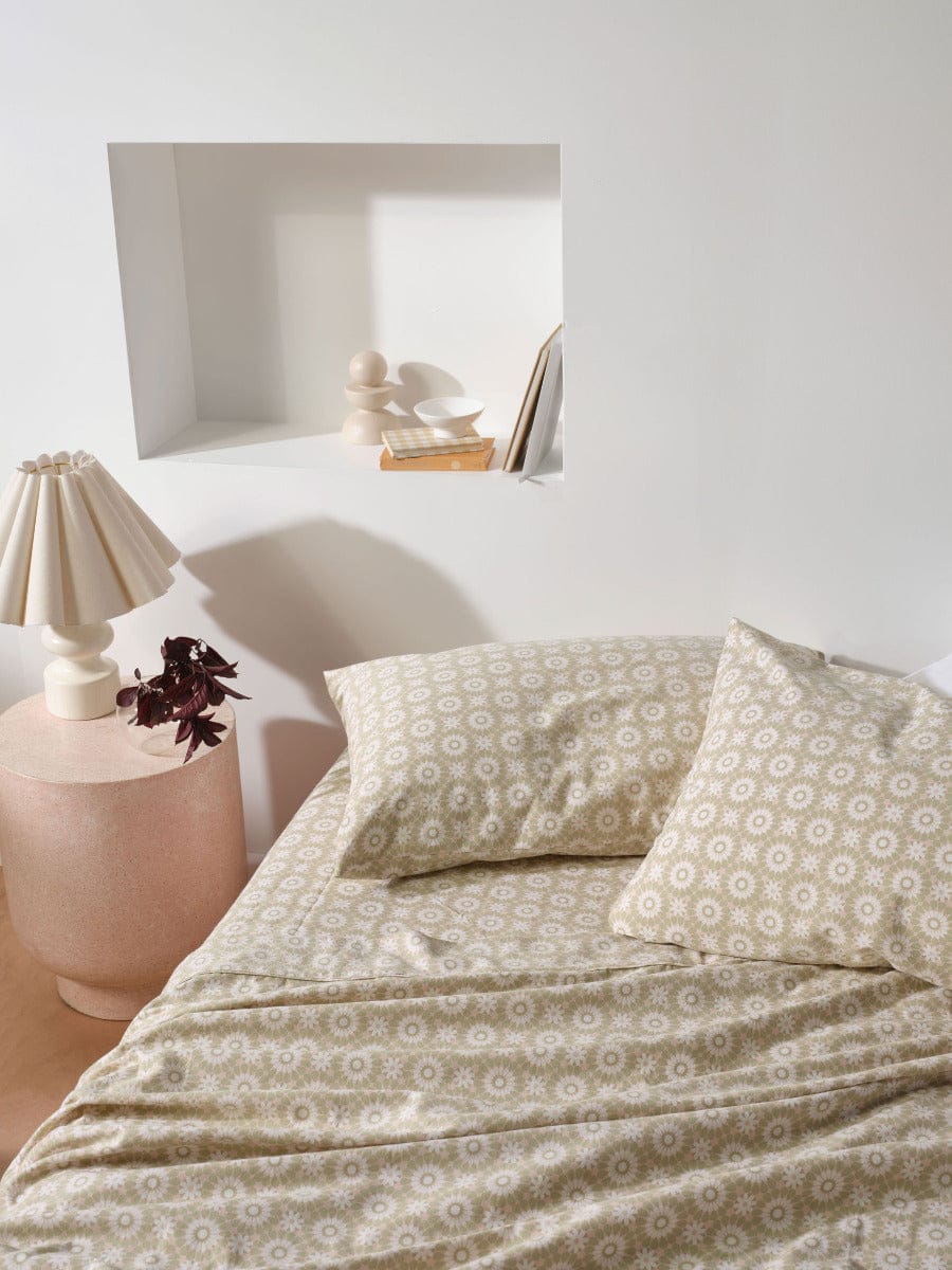 Linen House Bed Sheets LINEN HOUSE PLAIN DYED FLANNELETTE SHEET SET  - BENINA