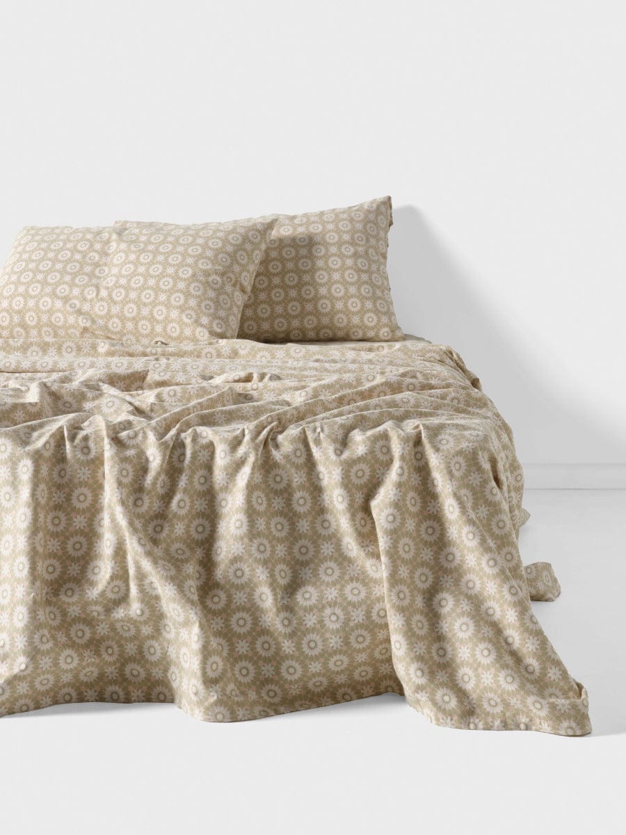 Linen House Bed Sheets LINEN HOUSE PLAIN DYED FLANNELETTE SHEET SET  - BENINA