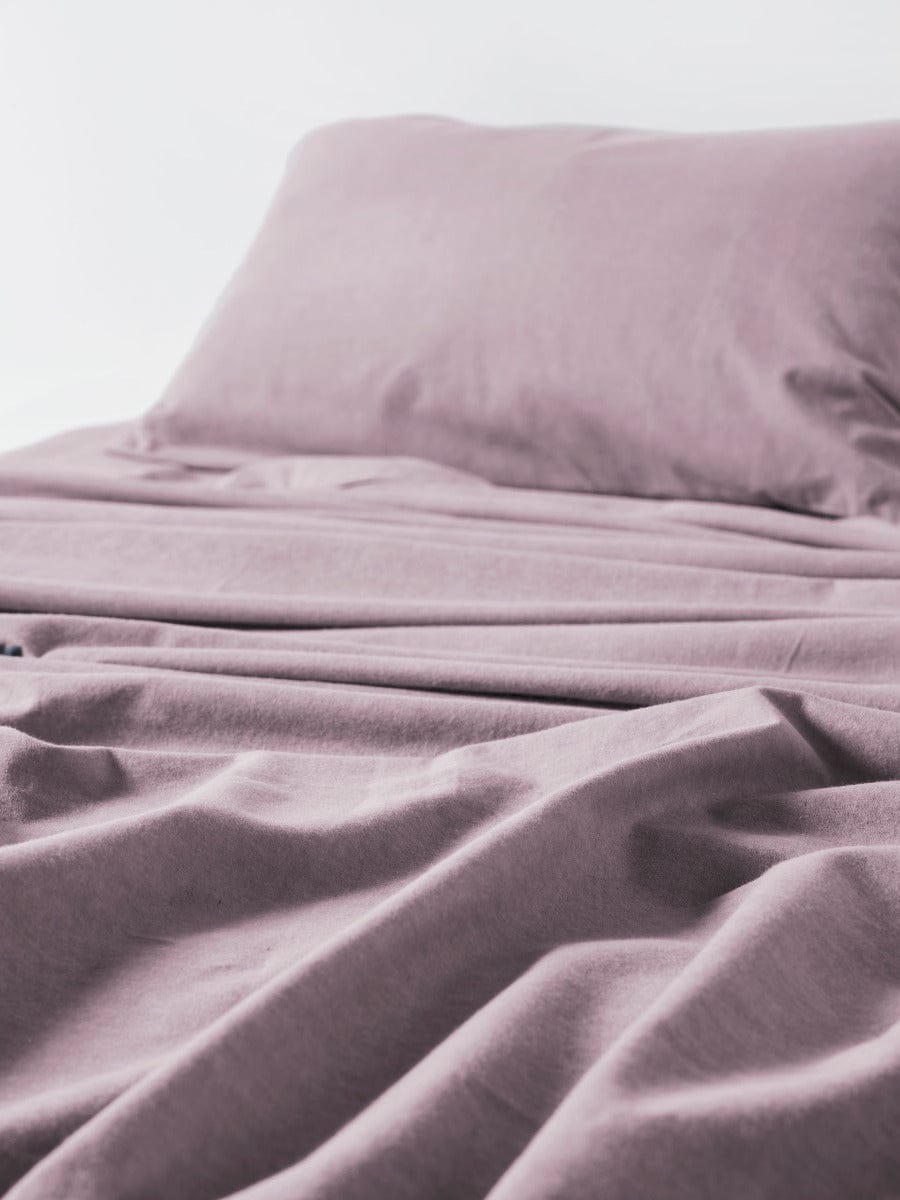Linen House Bed Sheets LINEN HOUSE PLAIN DYED FLANNELETTE SHEET SET - LAVENDER