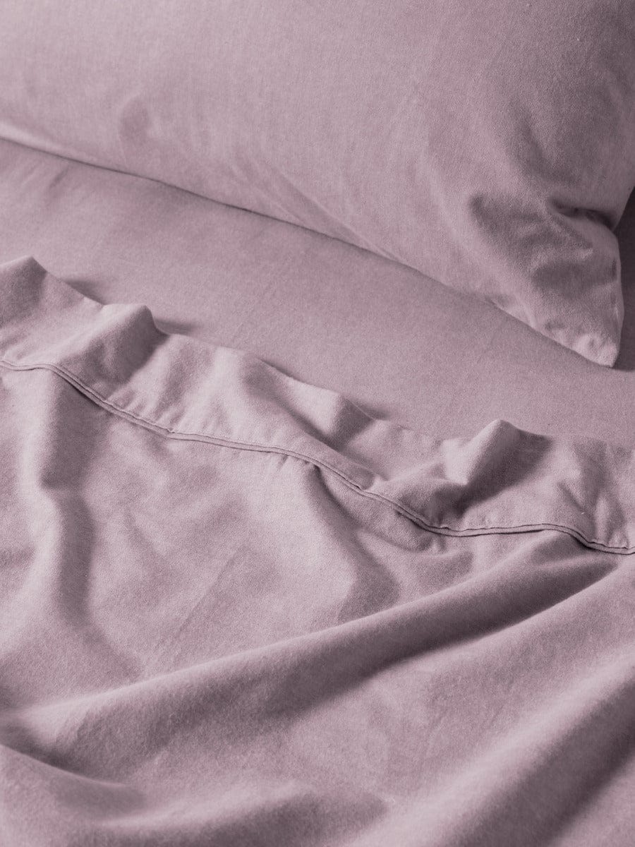 Linen House Bed Sheets LINEN HOUSE PLAIN DYED FLANNELETTE SHEET SET - LAVENDER