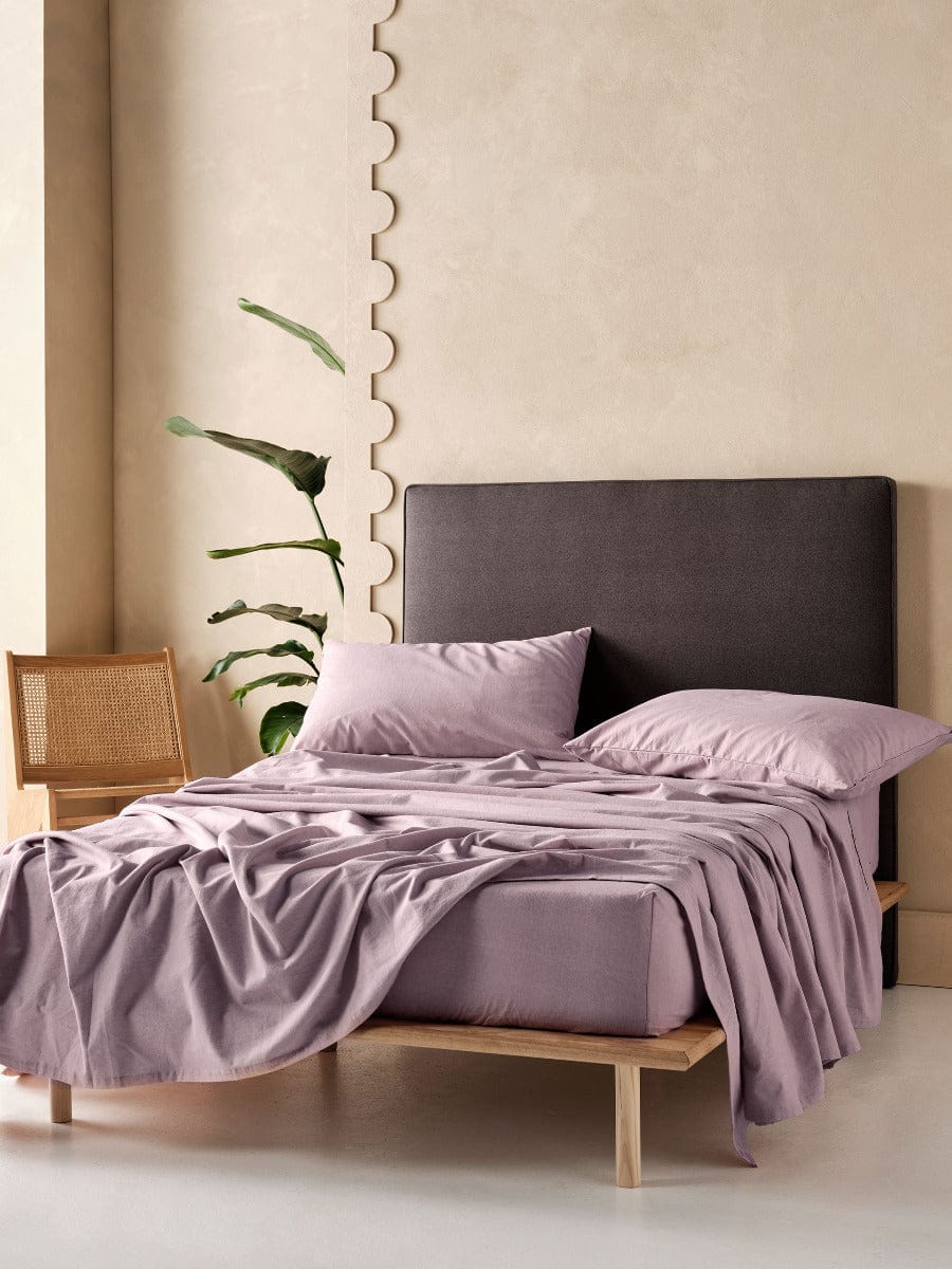 Linen House Bed Sheets LINEN HOUSE PLAIN DYED FLANNELETTE SHEET SET - LAVENDER