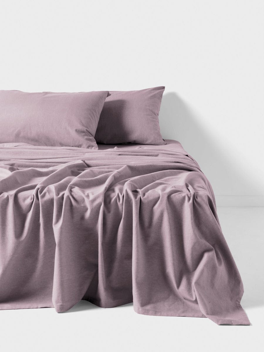 Linen House Bed Sheets LINEN HOUSE PLAIN DYED FLANNELETTE SHEET SET - LAVENDER