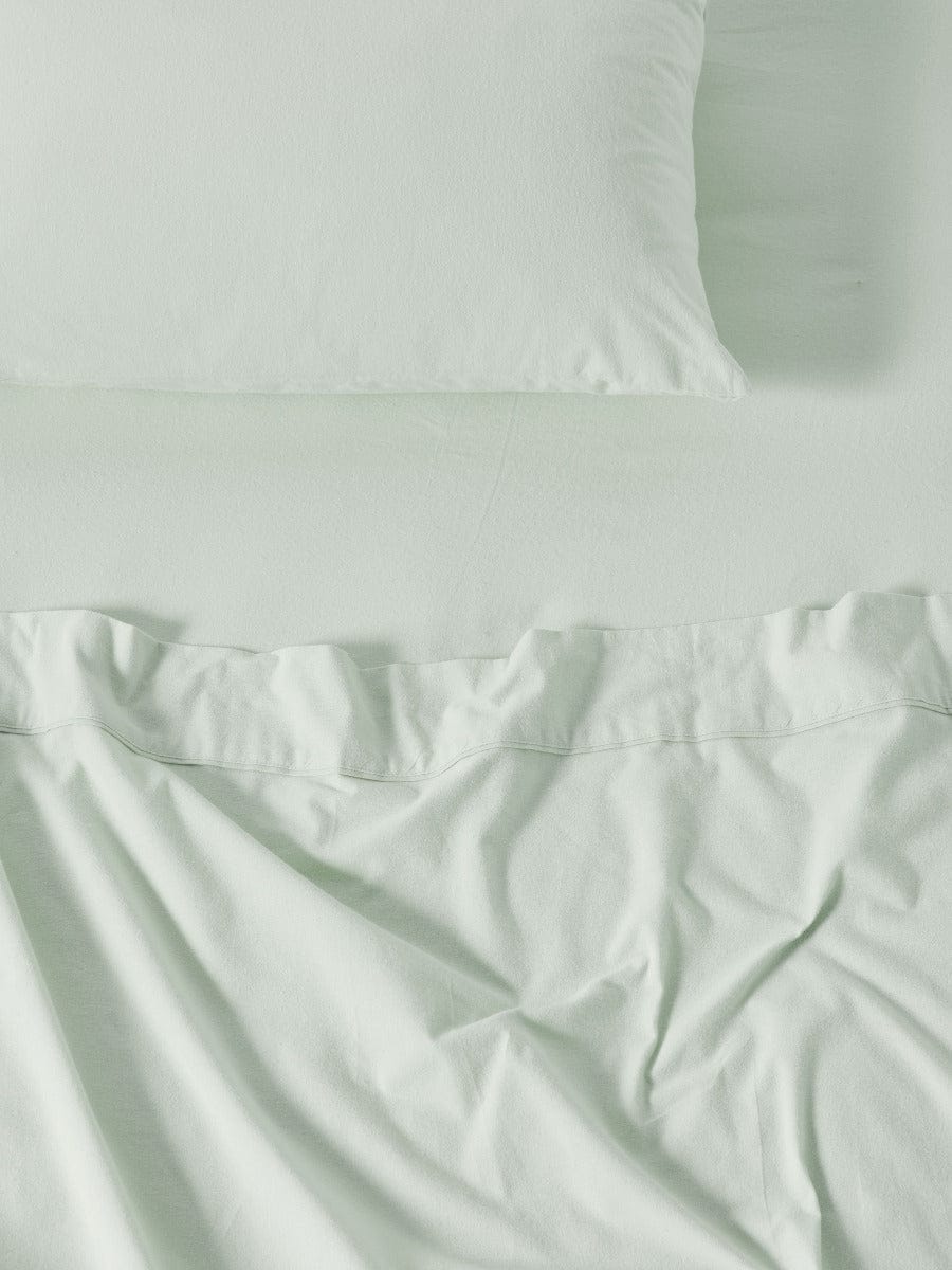 Linen House Bed Sheets LINEN HOUSE PLAIN DYED FLANNELETTE SHEET SET  - MIST