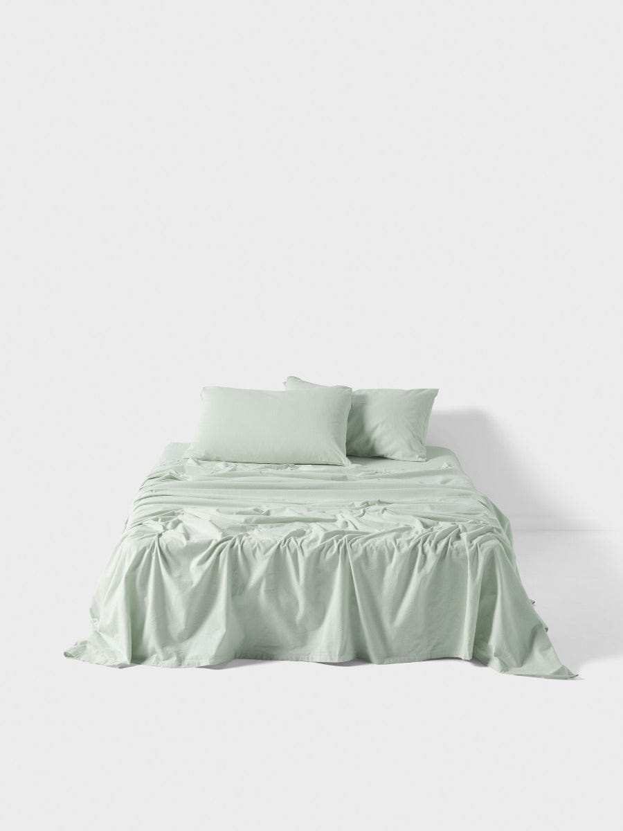 Linen House Bed Sheets LINEN HOUSE PLAIN DYED FLANNELETTE SHEET SET  - MIST